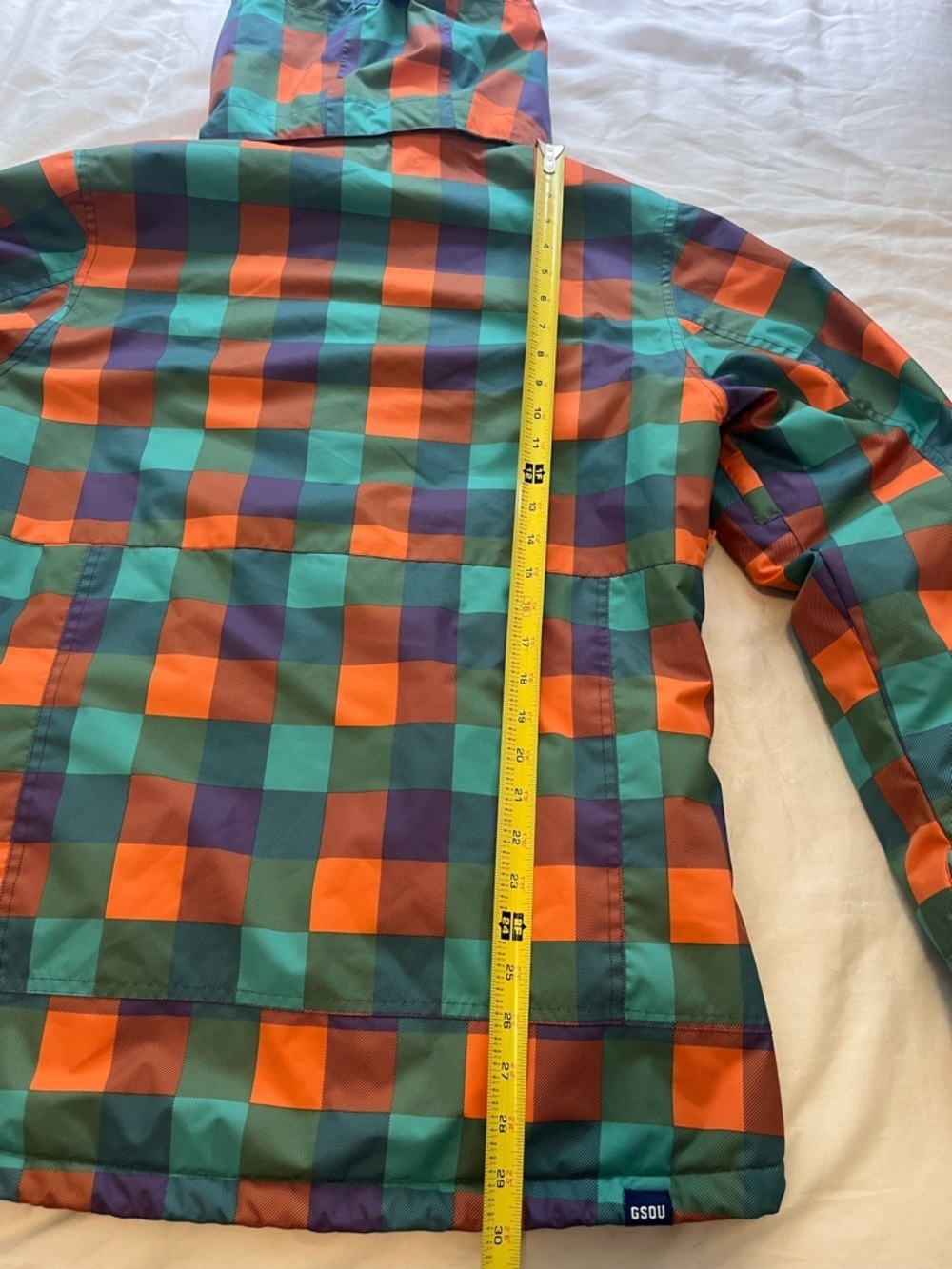 Women's GSOU Plaid Print Snowboarding Ski Jacket Hoodie Size Large - Picture 15 of 16